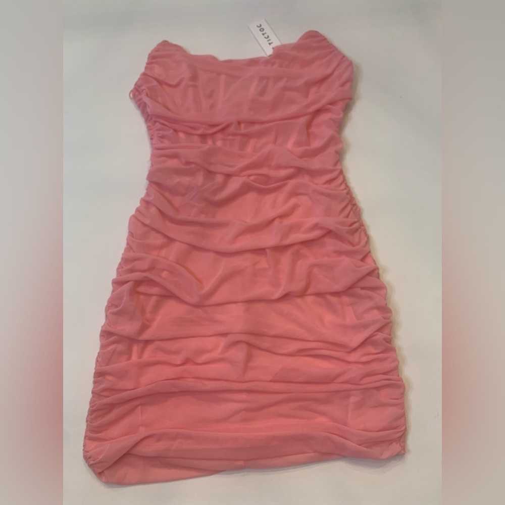 NWT Sweatheart TicToc corset pink dress, large, barbicore (bin C) - Picture 16 of 16